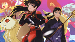 Inuyashaand Sango Adventure Team Wallpaper