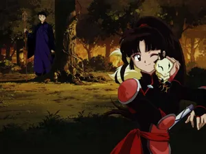 Inuyashaand Sango Forest Meeting Wallpaper