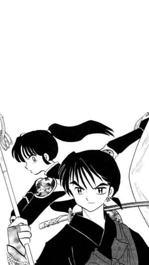 Inuyashaand Sango Readyfor Battle Wallpaper