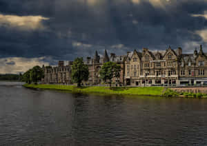 Inverness River Ness Stormy Sky Wallpaper