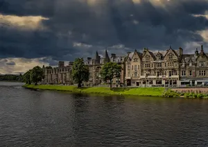 Inverness River Ness Stormy Sky Wallpaper