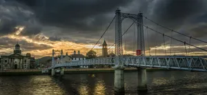Inverness Sunset Greig Street Bridge Wallpaper