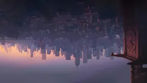 Inverted_ Cityscape_ Dusk_ View Wallpaper