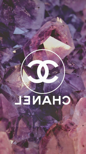 Inverted Pink Chanel Logo Wallpaper