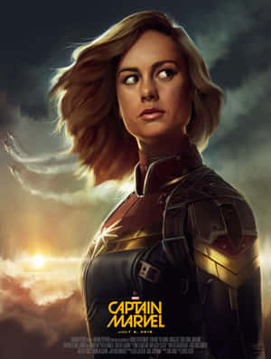 Investigate The Marvel Universe With Captain Marvel In 3d Wallpaper