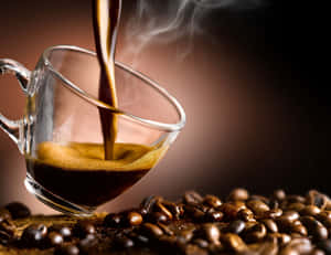 Invigorating Brewed Cup Of Coffee Wallpaper