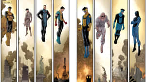 Invincible Comic Character Variants Wallpaper