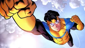 Invincible Hero In Flight Wallpaper