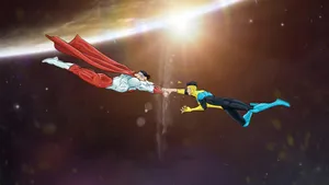 Invincible Variants Cosmic Battle Wallpaper