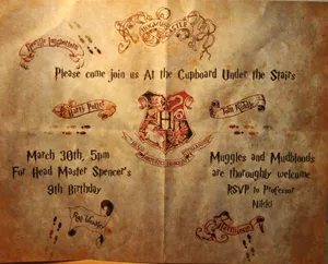 Invitation Marauders Map Theme Wallpaper