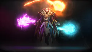 Invoker Dominating In Dota 2 Wallpaper