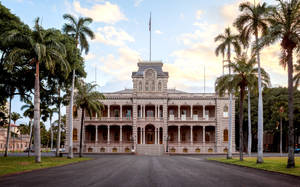 Iolani Palace Almost Sunset Wallpaper