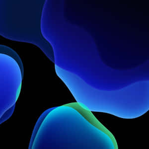 Ios 1 Blue And Dark Blue Splotches Wallpaper