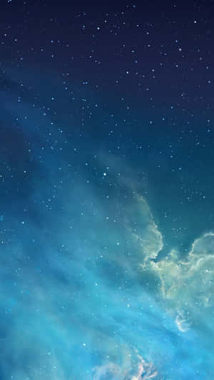 Ios 1 Blue Stars Night Time Wallpaper