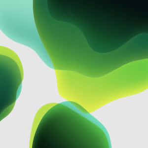 Ios 1 Dark Green And Light Blue Bubbles Wallpaper