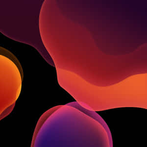 Ios 1 Dark Orange And Indigo Bubbles Wallpaper