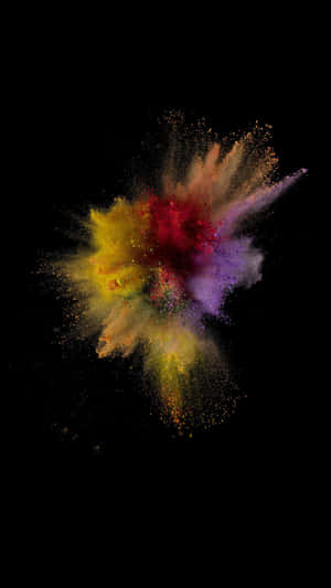 Ios 1 Yellowish Paint Explosion Wallpaper