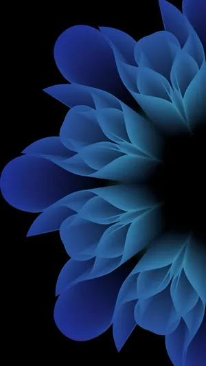 Ios 26 Blue Flower Wallpaper Wallpaper