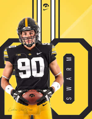 Iowa Football Player Lukas Van Ness Wallpaper