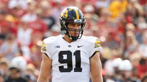 Iowa Football Player Number91 Wallpaper