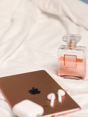 Ipad And Perfume Aesthetic Girly Phone Wallpaper