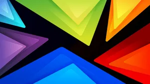 Ipad Pro 12.9 Colorful Triangles Wallpaper