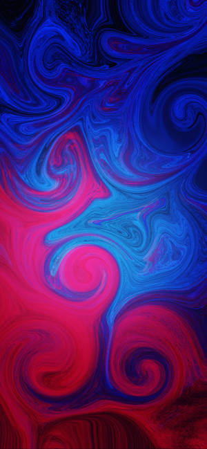 Iphone 11 Black Background With Blue Pink Abstract Lines Wallpaper