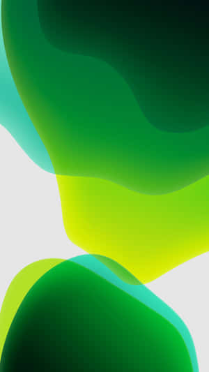 Iphone 11 Green Wavy Pattern Wallpaper