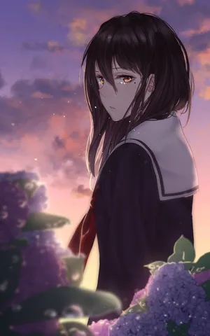 Iphone 12 Anime Sad Girl Wallpaper