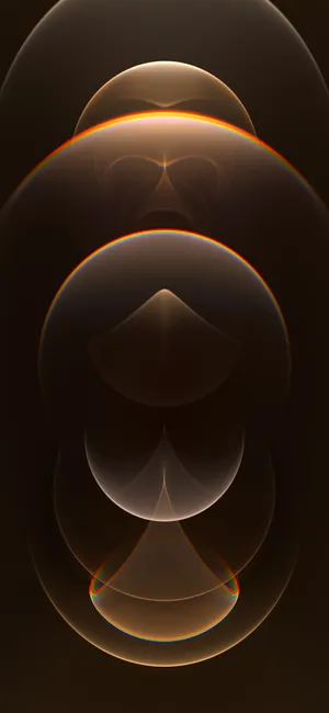 Iphone 12 Pro Max Gold Lights Wallpaper