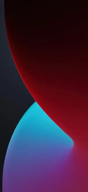 Iphone 12 Stock Red Blue Shape Wallpaper