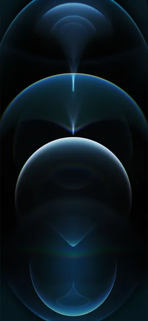 Iphone 13 Blue Abstract Circles Wallpaper