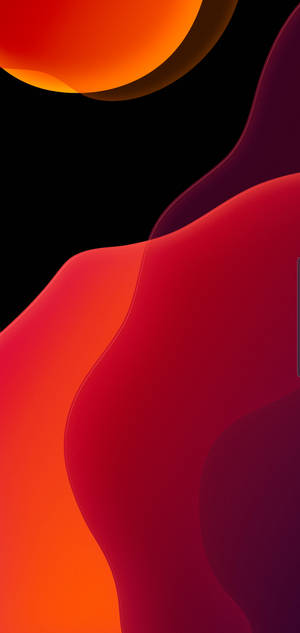 Iphone 13 Ios Red Orange Abstract Wallpaper