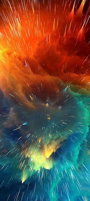 Iphone 7 Plus Space Colorful Meteor Shower Wallpaper