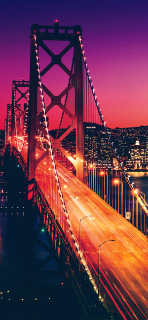 Iphone California Golden Gate Bridge At Night Wallpaper