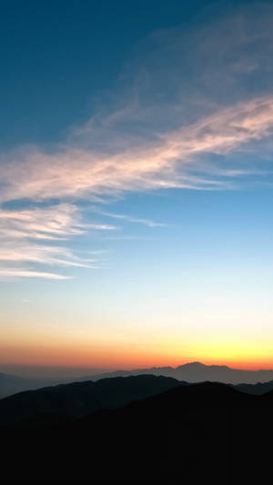 Iphone California Sunset Mountains Silhouette Wallpaper