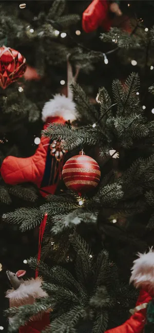 Iphone Christmas Aesthetic Baubles 2018 Wallpaper