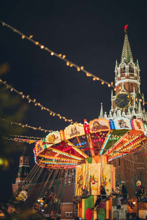 Iphone Christmas Aesthetic Carousel Russia Wallpaper