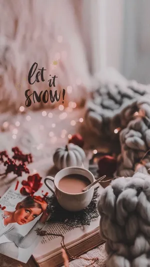 Iphone Christmas Aesthetic Cozy Coffee Wallpaper