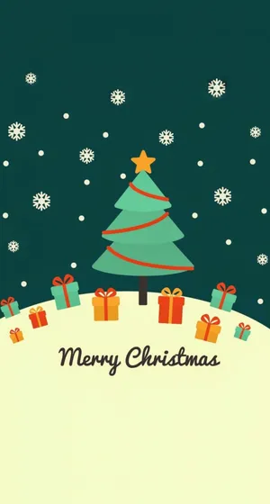 Iphone Christmas Aesthetic Greeting Card Wallpaper