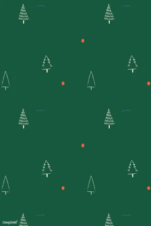 Iphone Christmas Aesthetic Seamless Pattern Wallpaper