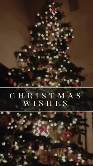 Iphone Christmas Aesthetic Wishes Blurred Wallpaper