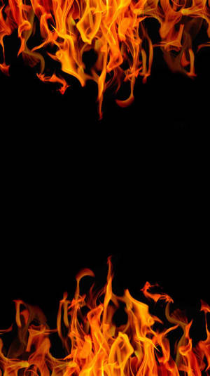 Iphone Fire Upside-down Border Design Wallpaper