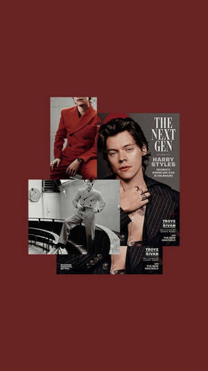 Iphone Harry Styles In Magazines Wallpaper