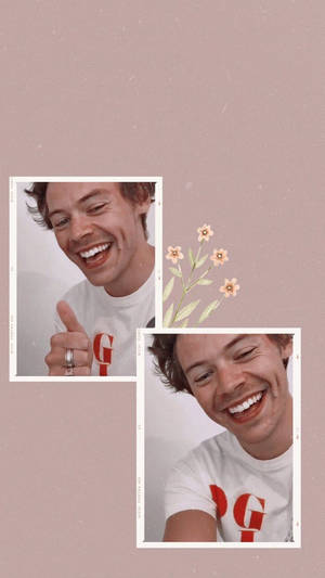 Iphone Harry Styles With Thumbs-up Gesture Wallpaper