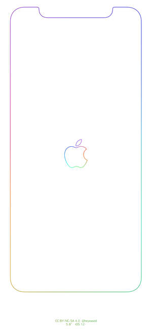 Iphone Outline Apple Logo Wallpaper