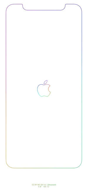 Iphone Outline Apple Logo Wallpaper