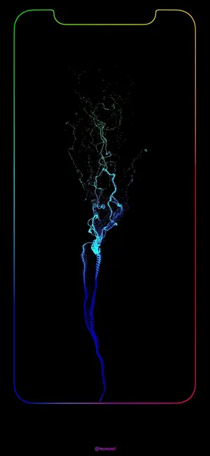 Iphone Outline Screen Water Splash Wallpaper