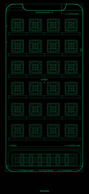 Iphone Screen Outline Neon Wallpaper