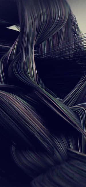 Iphone X Abstract Dark Line Braids Wallpaper